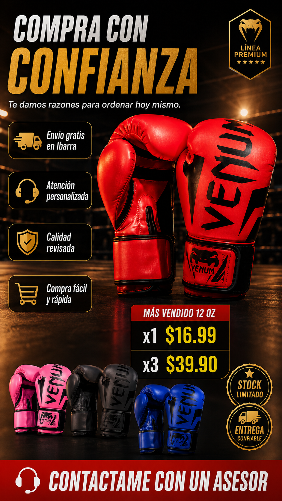 Compra con confianza guantes Venum con envio gratis en Ibarra
